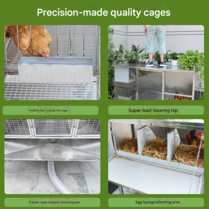 New Style Flower Rack Chicken Cage - Mobile Backyard Garden Chicken Coop, Premium Chicken Villa