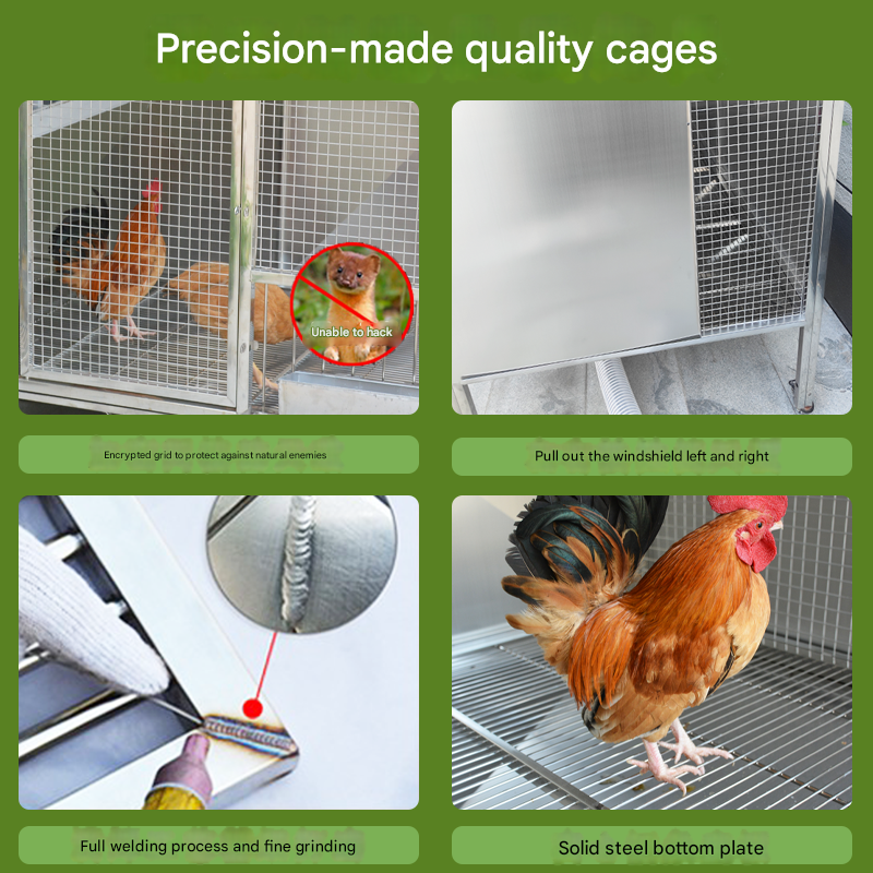 New Style Flower Rack Chicken Cage - Mobile Backyard Garden Chicken Coop, Premium Chicken Villa