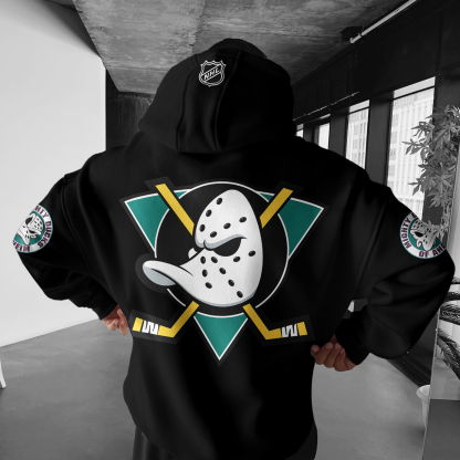 Oversized Casual Men's Mighty Ducks Hoodie-Unitsen