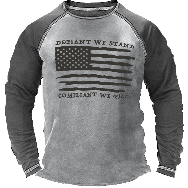 Men's Outdoor Defiant We Stand Long Sleeve T-shirt-Unitsen