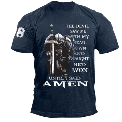 The Devil Saw Me With My Head Down And Thought He'd Won Men's T-shirt-Unitsen