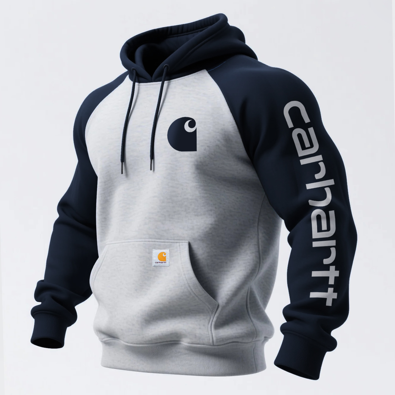 Carhartt Men's Casual Contrast Color Raglan Sleeve Hooded Sweatshirt-Unitsen