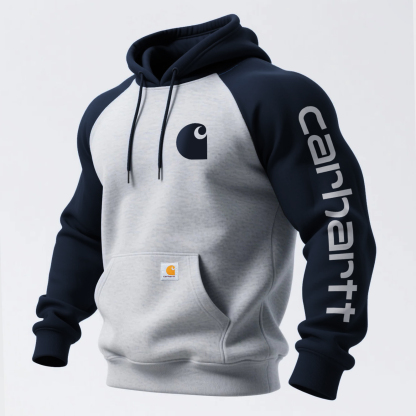 Carhartt Men's Casual Contrast Color Raglan Sleeve Hooded Sweatshirt-Unitsen
