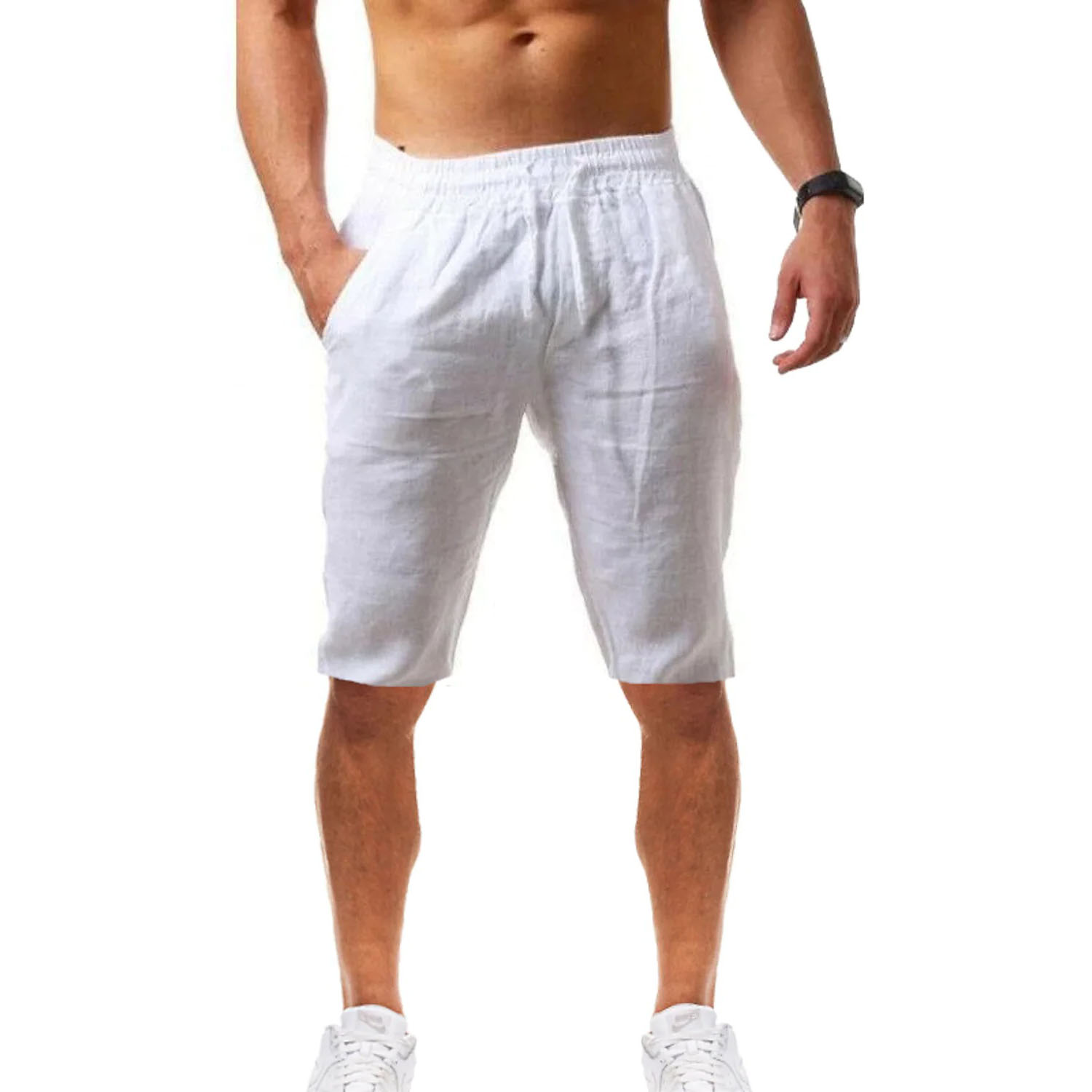 Men's Shorts Sporty Short Pants Sports Solid Color-Unitsen