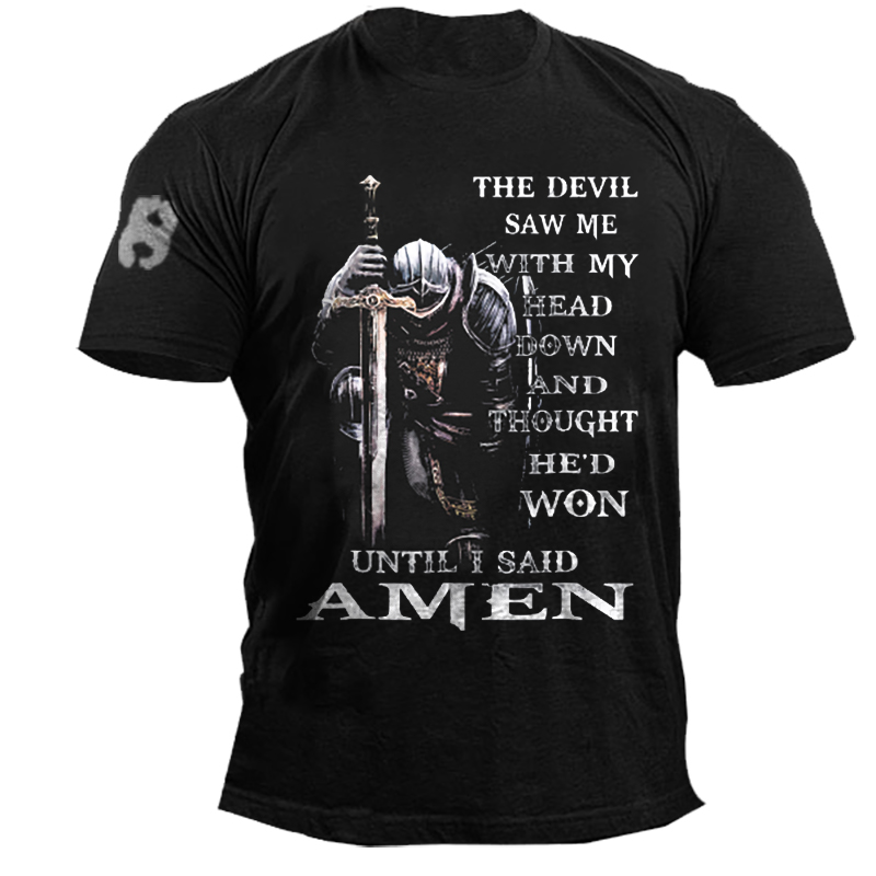 The Devil Saw Me With My Head Down And Thought He'd Won Men's T-shirt-Unitsen