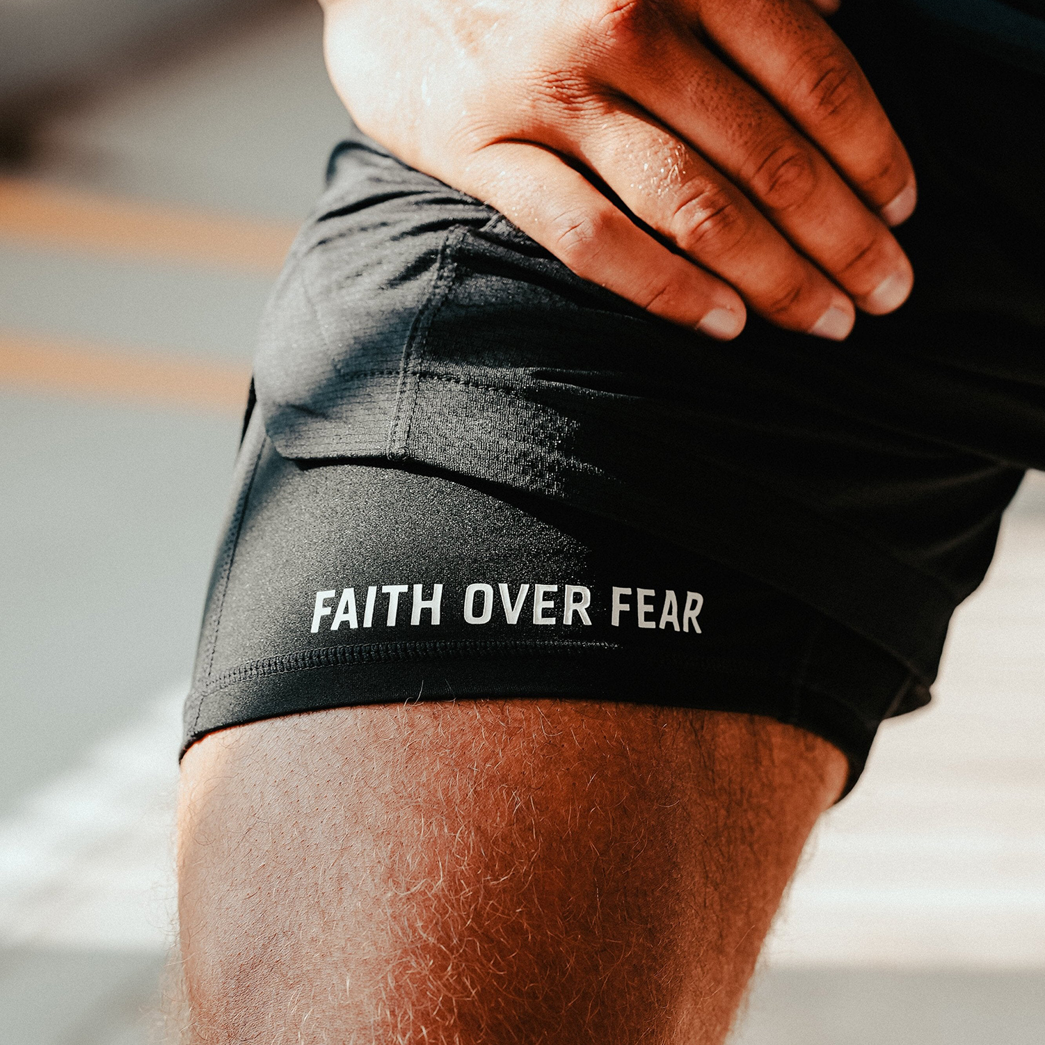 Faith Over Fear Liner Shorts-Unitsen