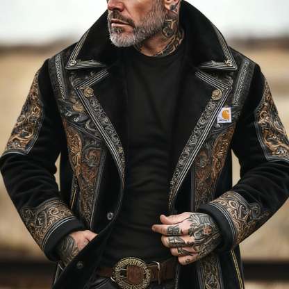 Stylish Suede-Look Jacket For Men - Perfect For Casual And Outdoor Adventures-Unitsen