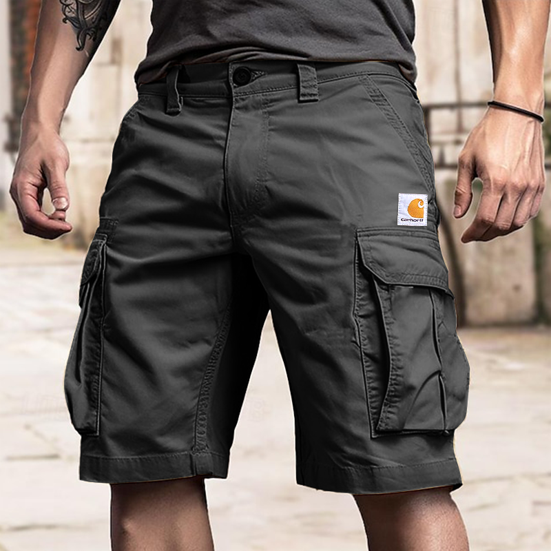 Men's Outdoor Khaki Cargo Shorts-Unitsen