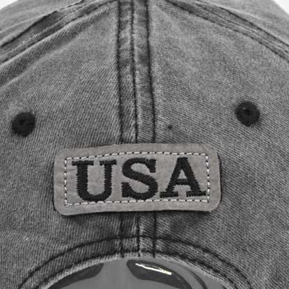 America Patriot Independence Day National Flag Vintage Embroidery Hat-Unitsen