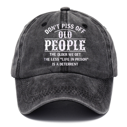 We The People Are Pissed Off Printed Baseball Cap Washed Cotton Hat-Unitsen
