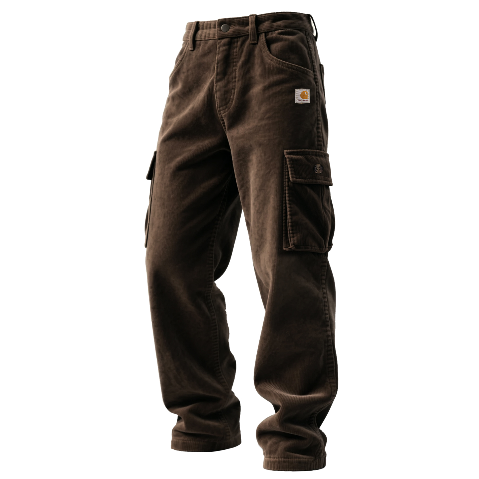 Men's Vintage Corduroy Cargo Trousers-Unitsen