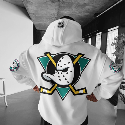 Oversized Casual Men's Mighty Ducks Hoodie-Unitsen