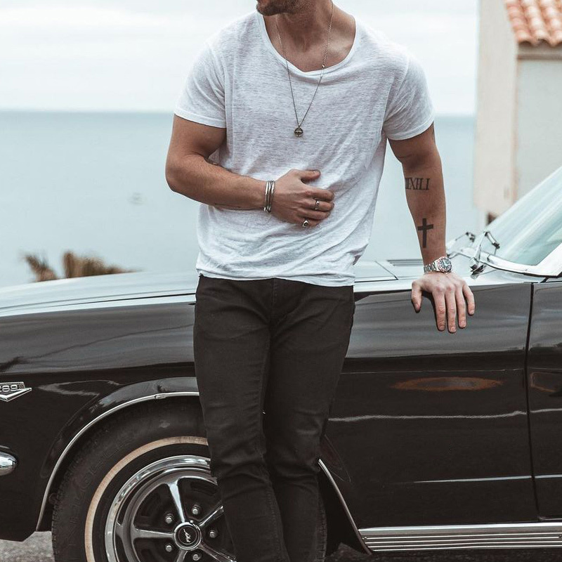 Solid Color Lazy Loose T-Shirt-Unitsen