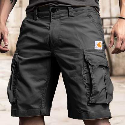 Men's Outdoor Khaki Cargo Shorts-Unitsen