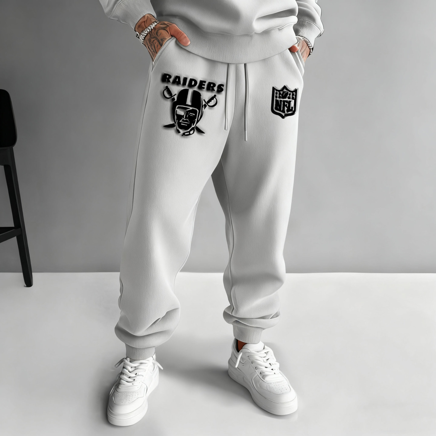 Men's Rugby Championship Crest Print Sweatpants-Unitsen