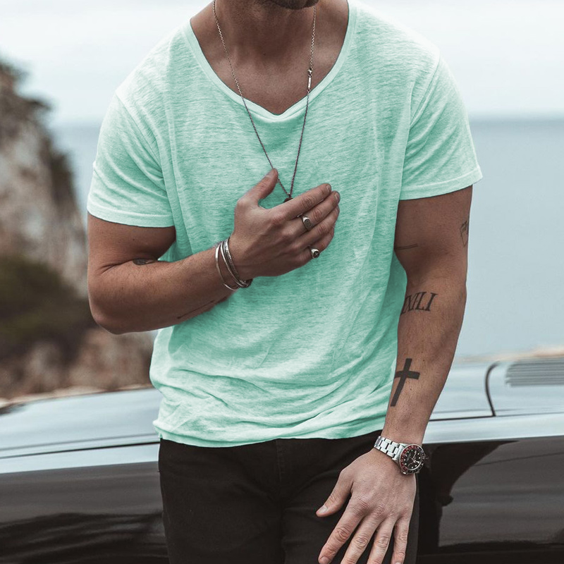 Solid Color Lazy Loose T-Shirt-Unitsen