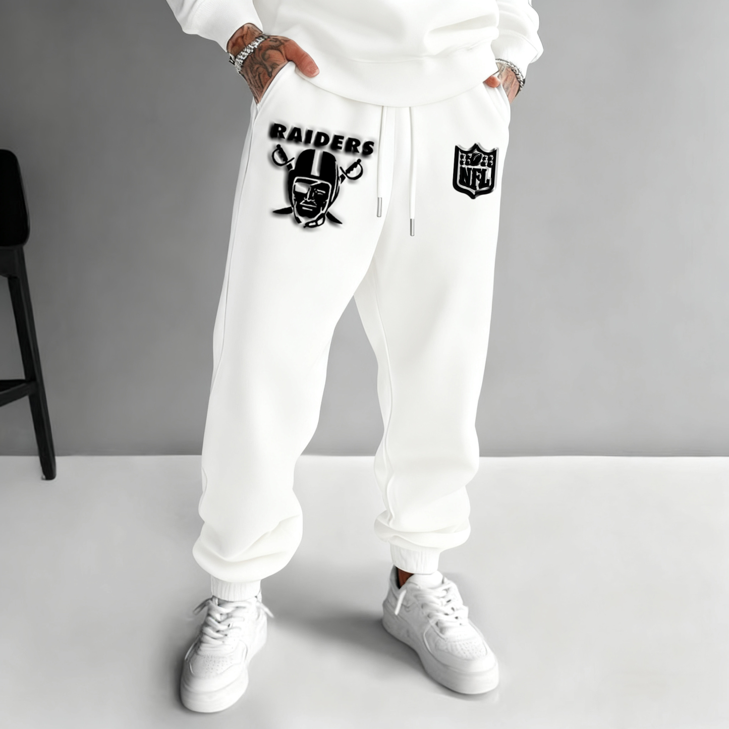 Men's Rugby Championship Crest Print Sweatpants-Unitsen