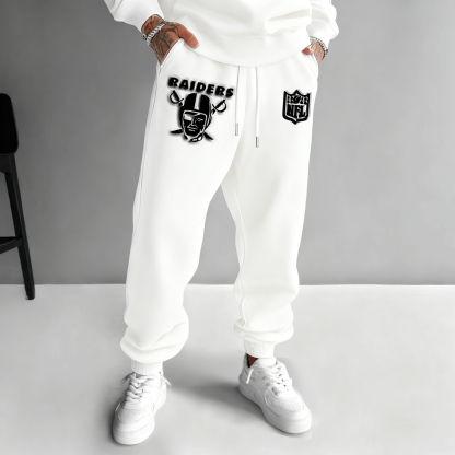 Men's Rugby Championship Crest Print Sweatpants-Unitsen