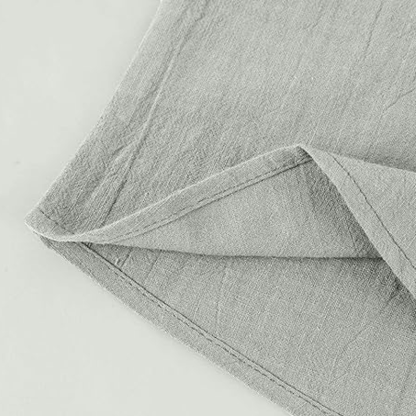 Men's Linen Shirt Henley Casual Outdoor Shirt Long Sleeve Plain Collar Casual Hawaiian Clothing-Unitsen