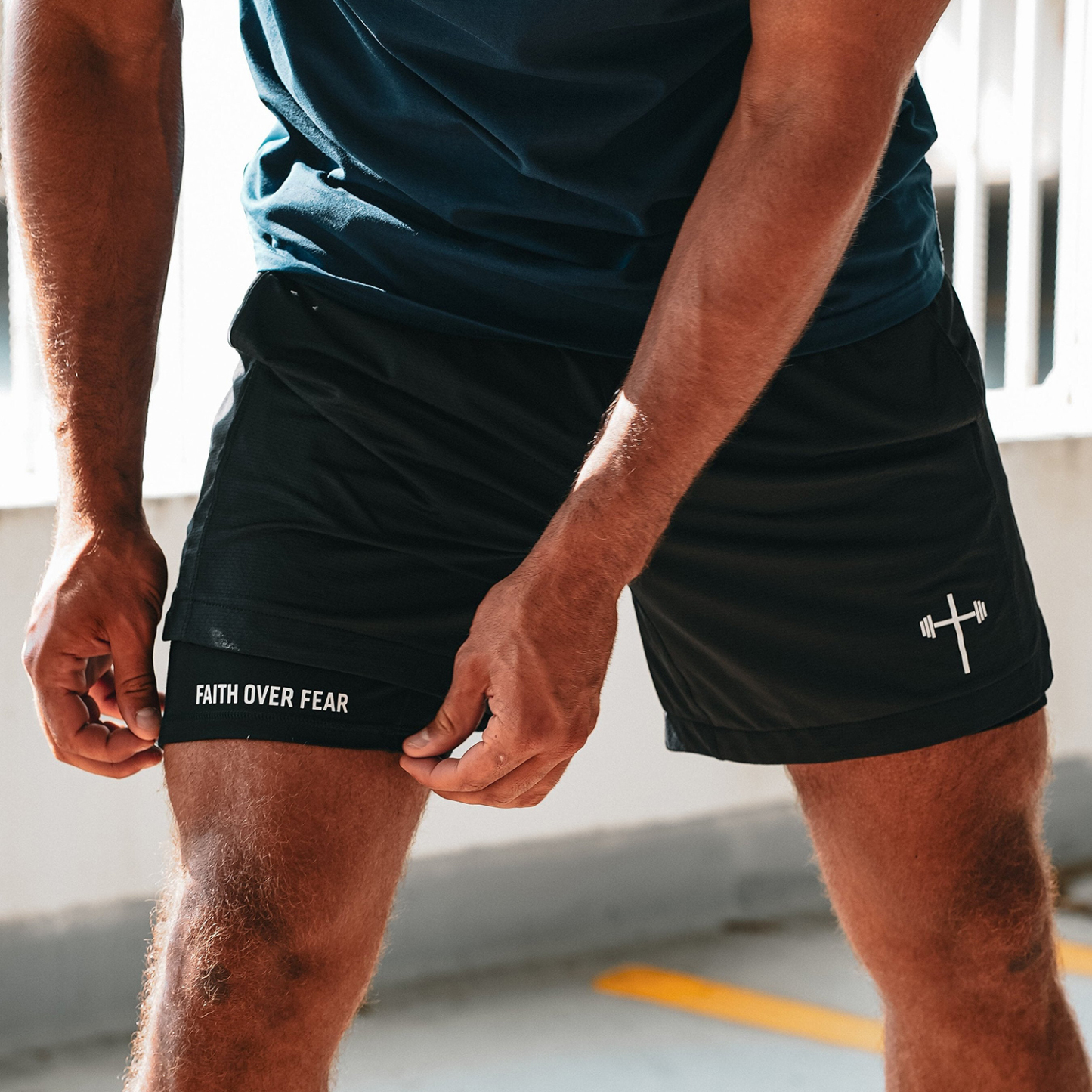 Faith Over Fear Liner Shorts-Unitsen
