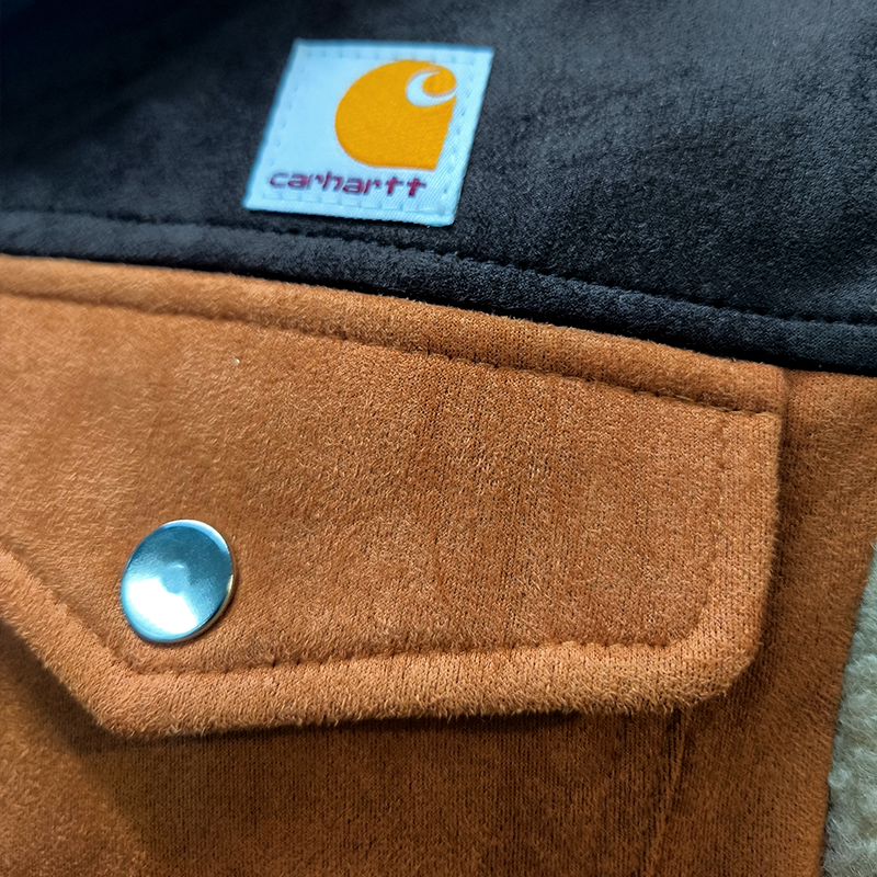 Men's Outdoor Vintage Lamb Wool Splicing Suede Vest Jacket-Unitsen