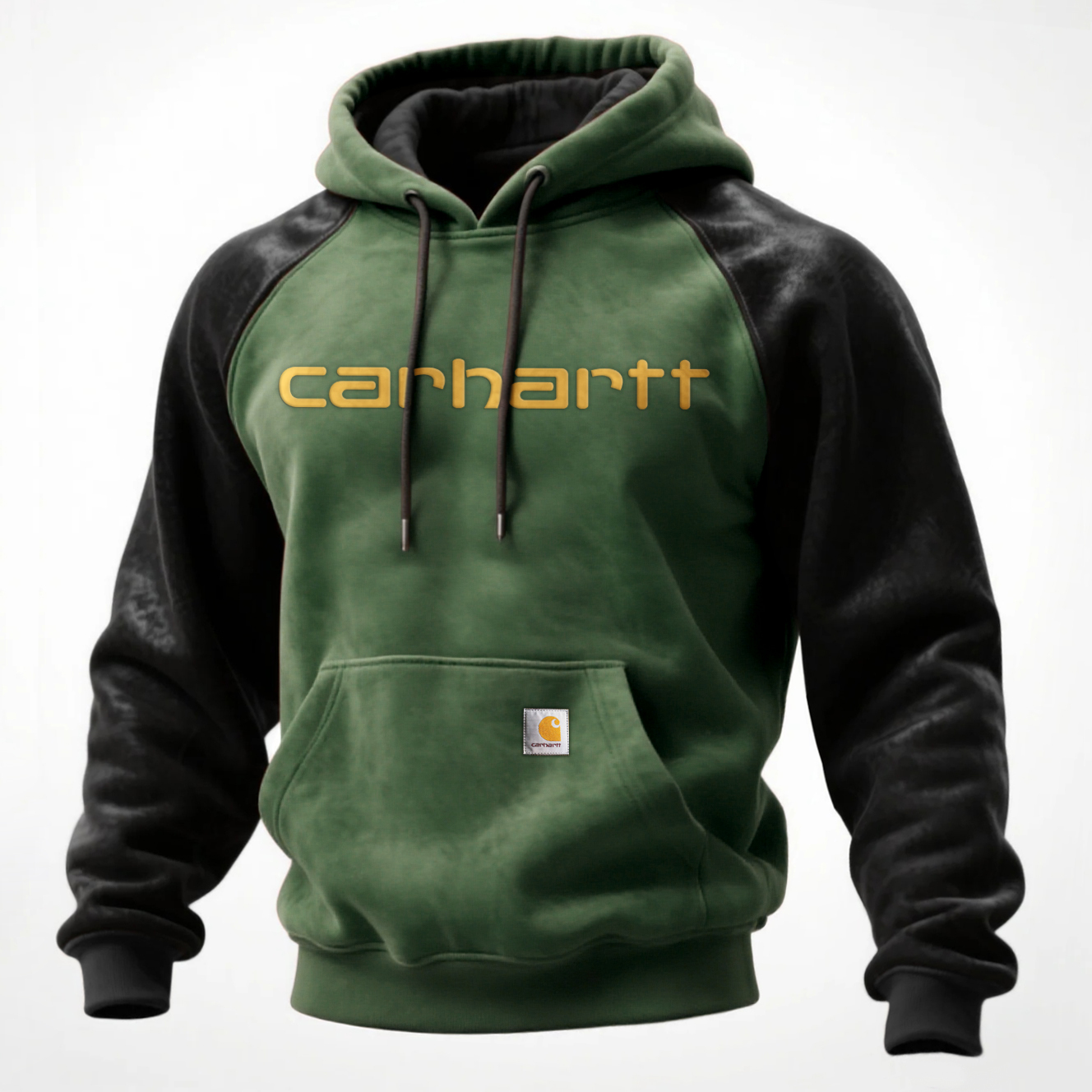 Carhartt Men's Retro Western Suede Contrast Raglan Sleeve Hooded Sweatshirt-Unitsen