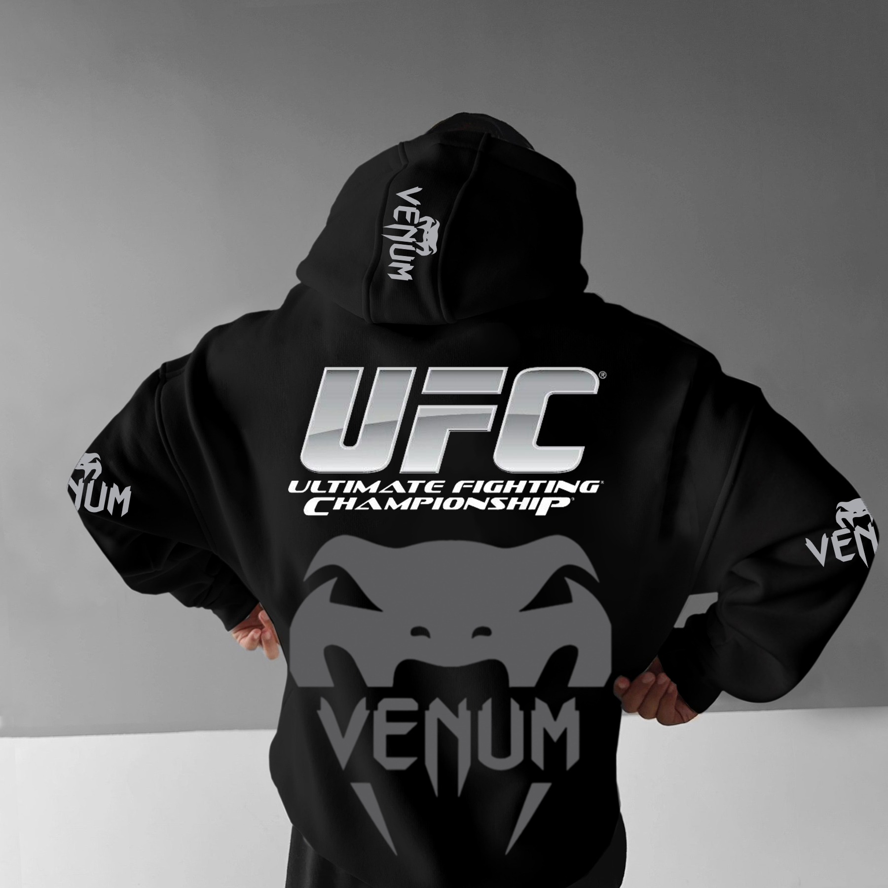Unisex Competitive Fitness And Combat Sports Logo Printed Casual Hoodie-Unitsen