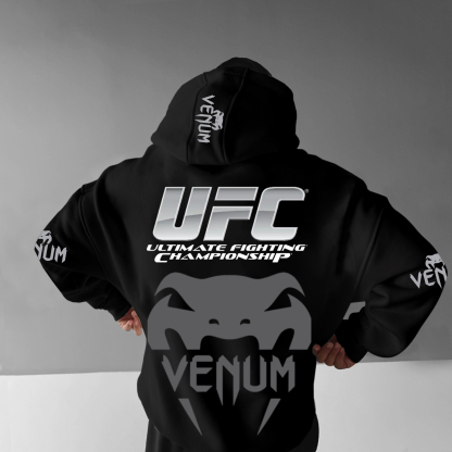 Unisex Competitive Fitness And Combat Sports Logo Printed Casual Hoodie-Unitsen