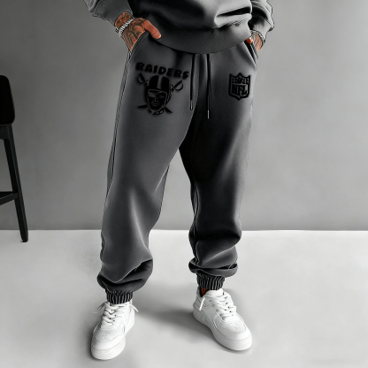 Men's Rugby Championship Crest Print Sweatpants-Unitsen