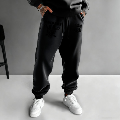 Men's Rugby Championship Crest Print Sweatpants-Unitsen