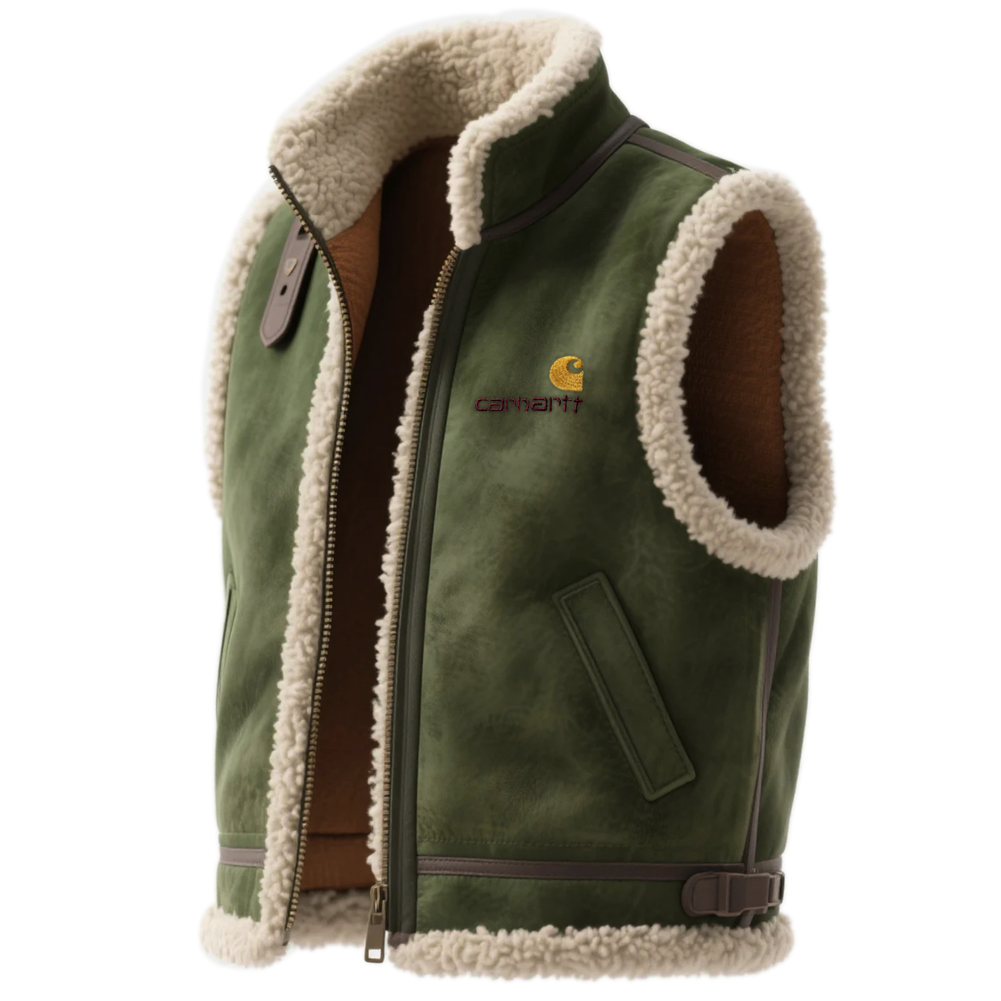 Men's Retro Western Suede Stand Collar Vest-Unitsen