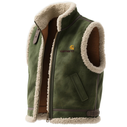 Men's Retro Western Suede Stand Collar Vest-Unitsen