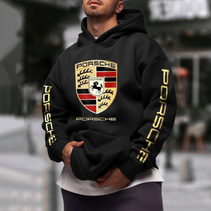 Casual Racing Branded Print Hoodie-Unitsen