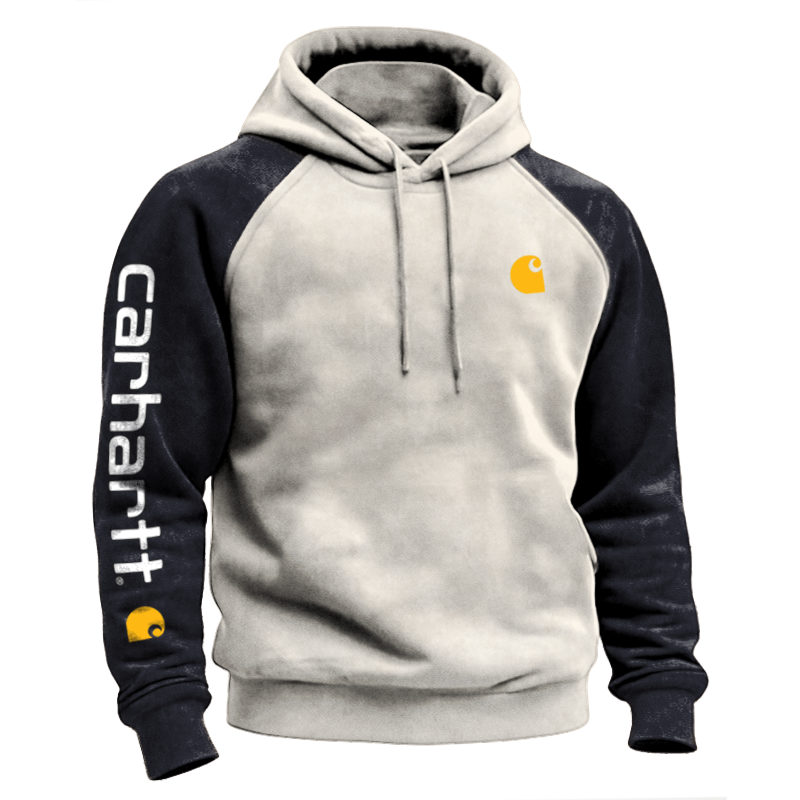 Austenitic Fleece For Warmth Stylish Contrast Color Hoodie For Everyday Wear-Unitsen