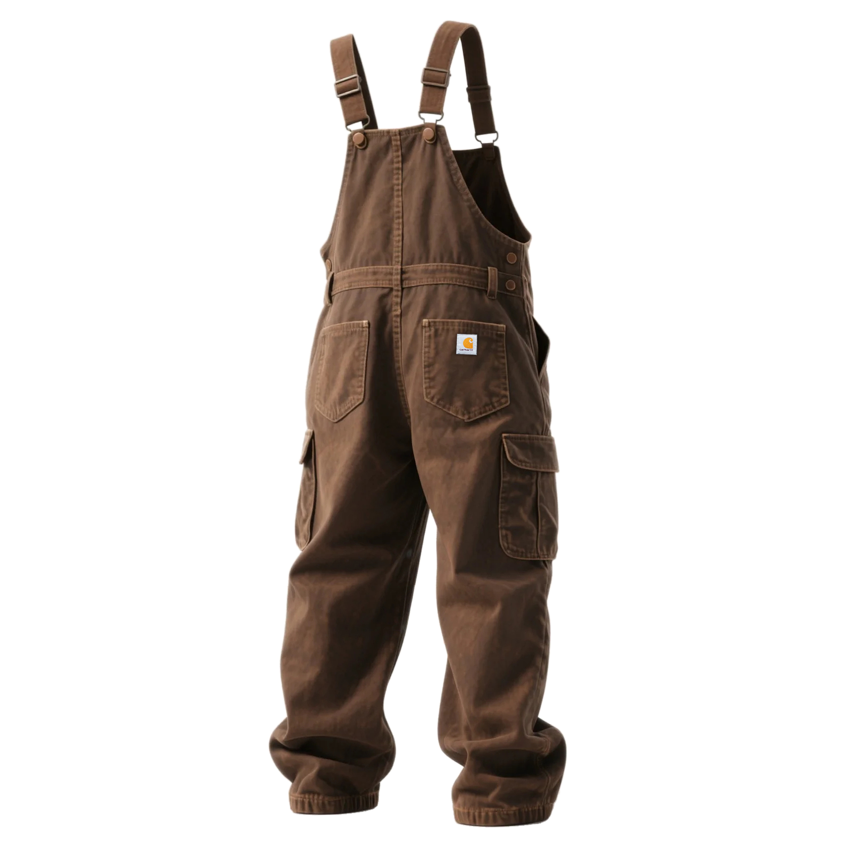Men's Washed Denim Overalls Jumpsuit Retro Loose Comfortable Lumberjack Pants-Unitsen