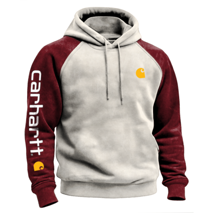 Austenitic Fleece For Warmth Stylish Contrast Color Hoodie For Everyday Wear-Unitsen