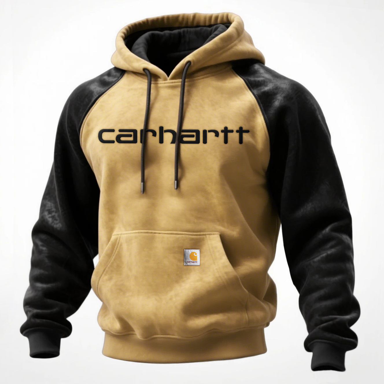 Carhartt Men's Retro Western Suede Contrast Raglan Sleeve Hooded Sweatshirt-Unitsen