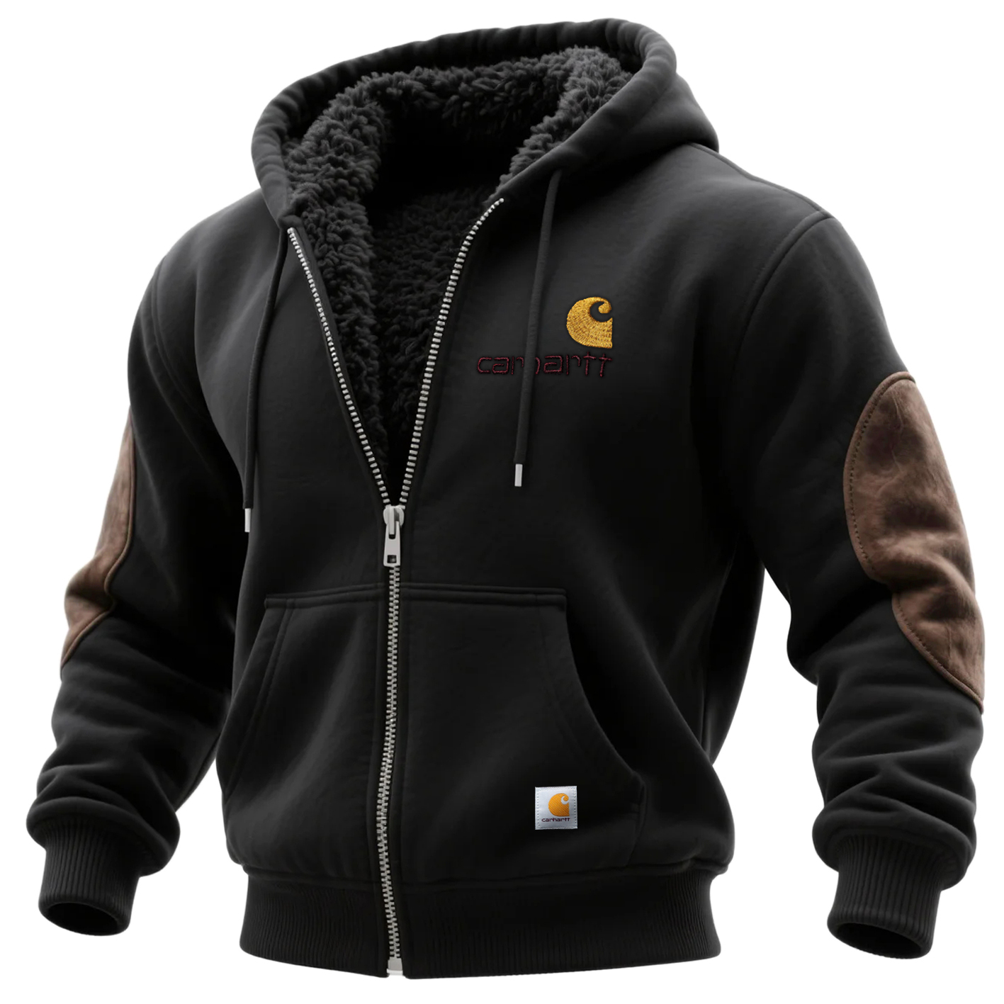 Double-faced Hooded Lamb Wool Jacket-Unitsen