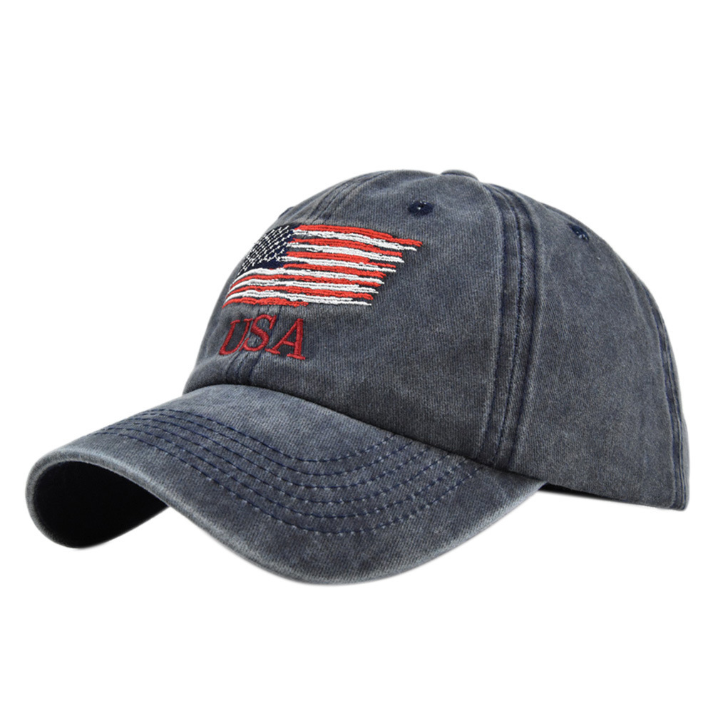 America Patriot Independence Day National Flag Vintage Embroidery Hat-Unitsen