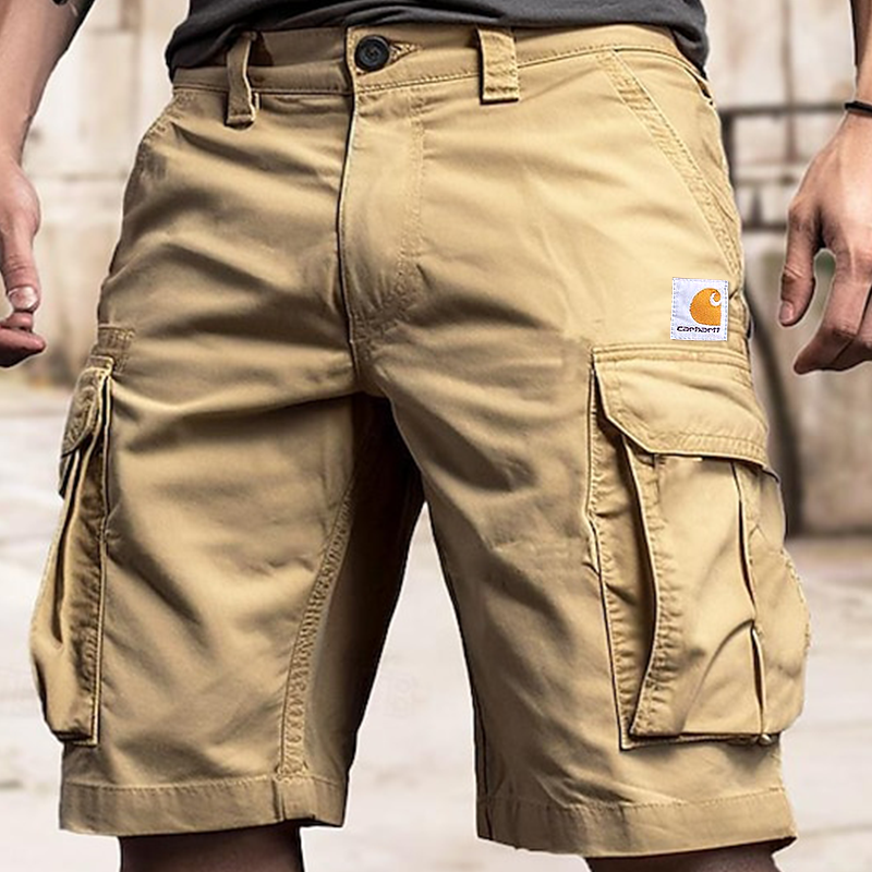 Men's Outdoor Khaki Cargo Shorts-Unitsen
