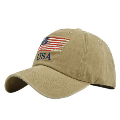 America Patriot Independence Day National Flag Vintage Embroidery Hat-Unitsen