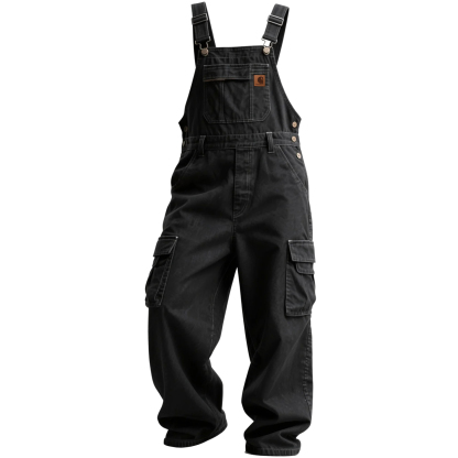 Carhartt Men's Washed Denim Overalls Jumpsuit Retro Comfortable Coveralls-Unitsen