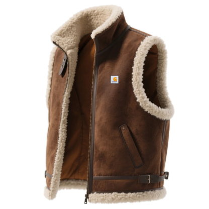 Carhartt Men's Retro Western Suede Stand Collar Vest-Unitsen