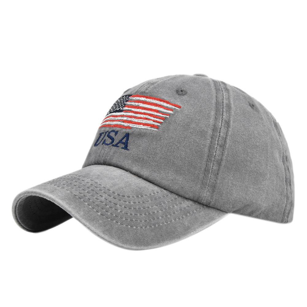 America Patriot Independence Day National Flag Vintage Embroidery Hat-Unitsen