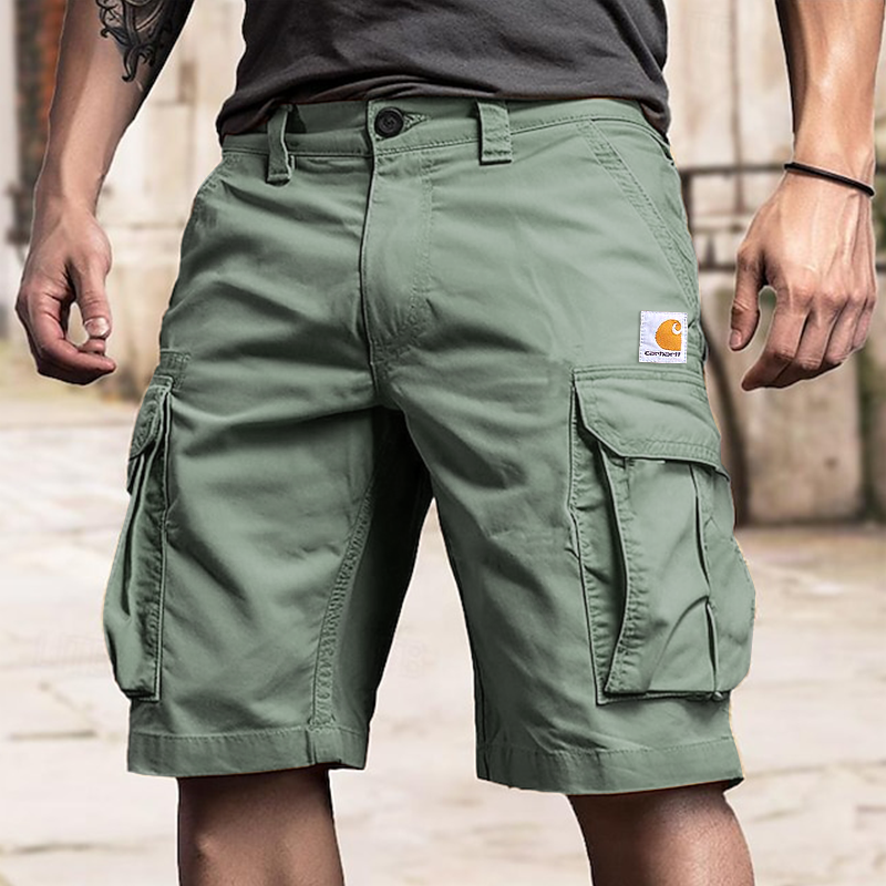 Men's Outdoor Khaki Cargo Shorts-Unitsen