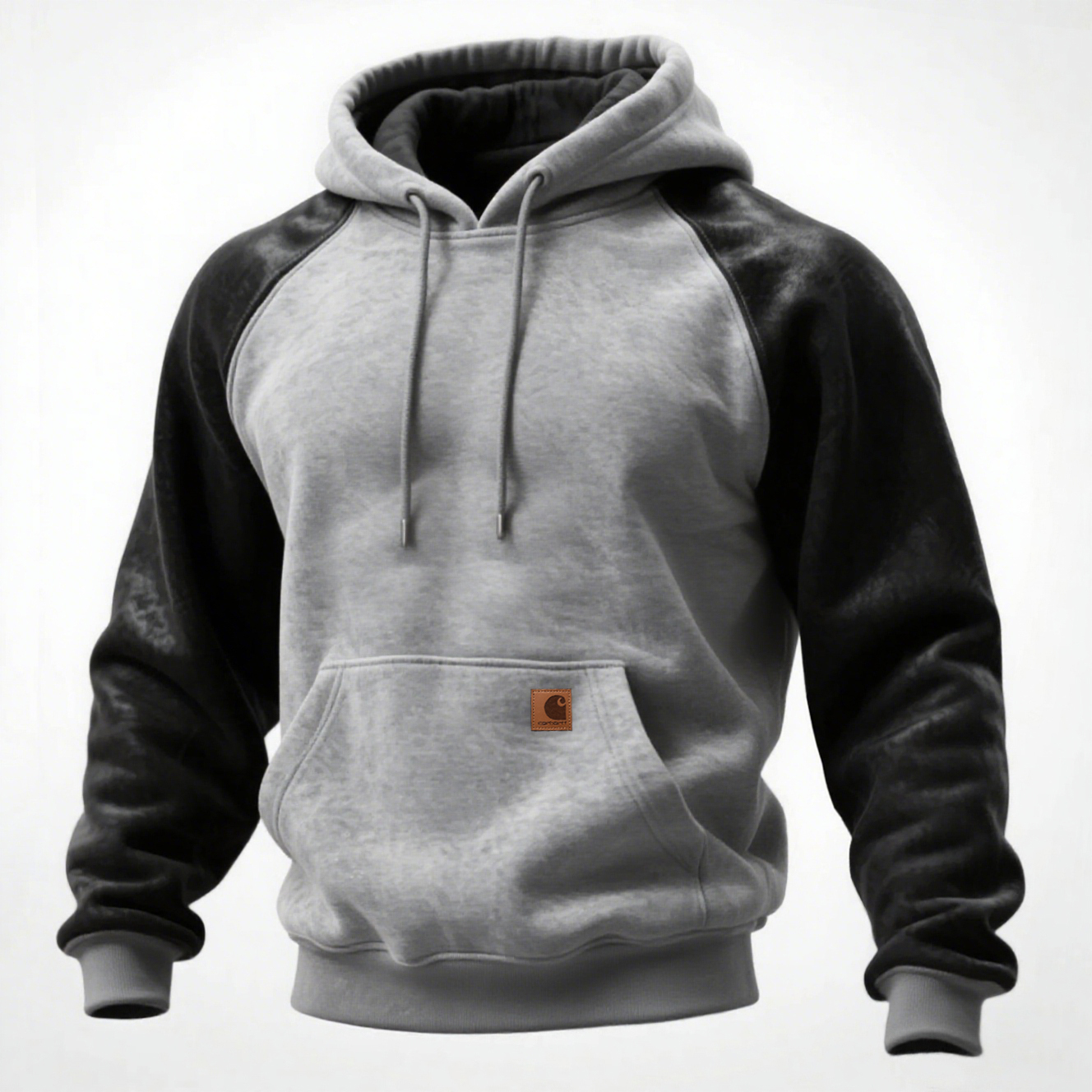 Men's Retro Casual Contrast Color Stitching Hooded Sweatshirt-Unitsen