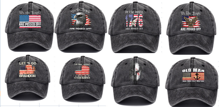 We The People Are Pissed Off Printed Baseball Cap Washed Cotton Hat-Unitsen