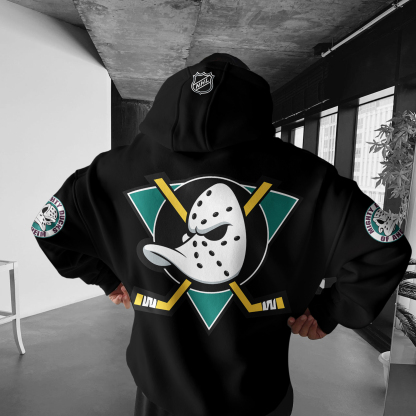 Oversized Casual Men's Mighty Ducks Hoodie-Unitsen