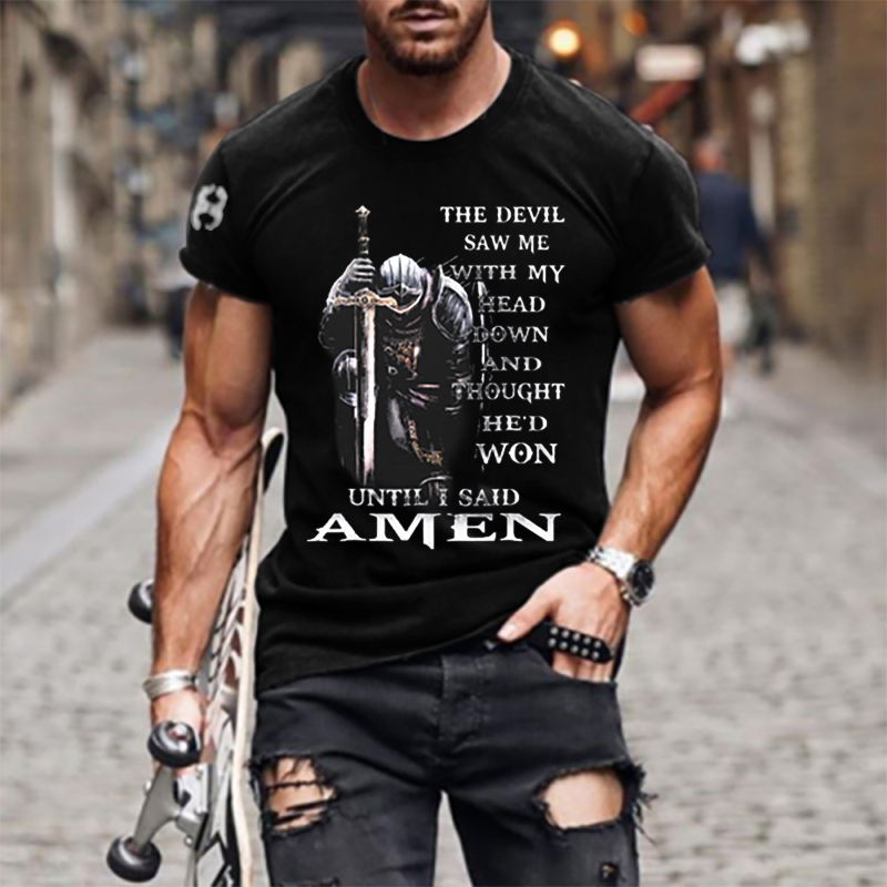 The Devil Saw Me With My Head Down And Thought He'd Won Men's T-shirt-Unitsen