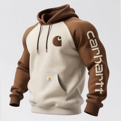 Carhartt Men's Casual Contrast Color Raglan Sleeve Hooded Sweatshirt-Unitsen
